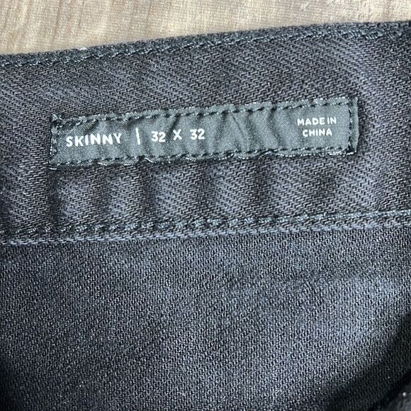 Pacsun mens Distressed Busted Knees Black Stretch Denim Skinny Jeans 32x32 - Picture 8 of 10